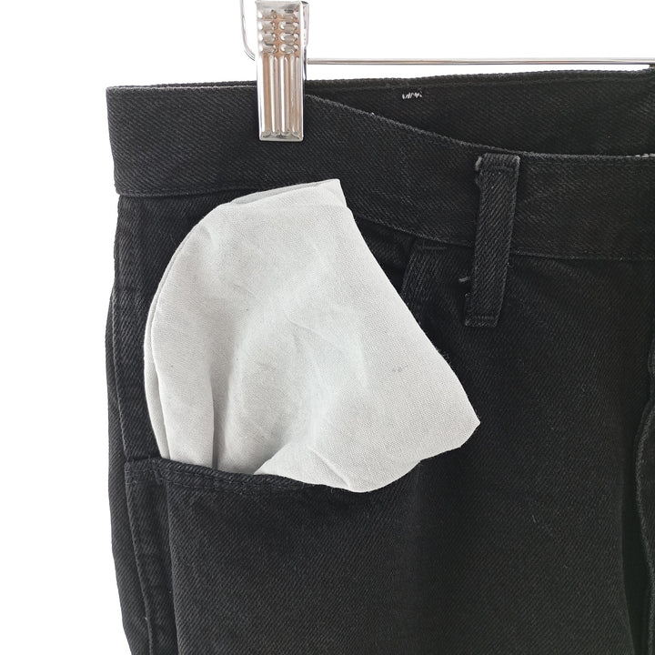 Rustler Black Denim Straight Denim Pants for Men, W32 equivalent cotton black type Vintage Second Hand