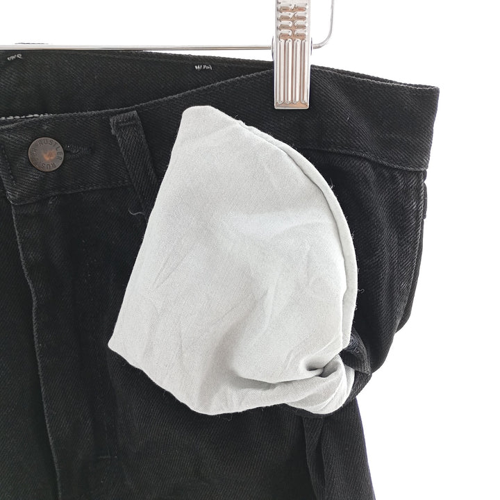 Rustler Black Denim Straight Denim Pants for Men, W32 equivalent cotton black type Vintage Second Hand