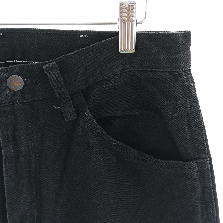 Rustler Black Denim Straight Denim Pants for Men, W32 equivalent cotton black type Vintage Second Hand