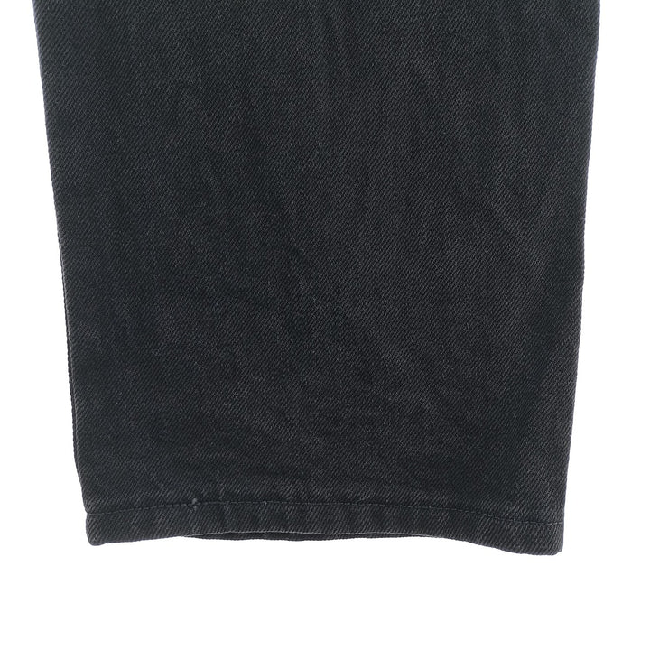 Rustler Black Denim Straight Denim Pants for Men, W32 equivalent cotton black type Vintage Second Hand