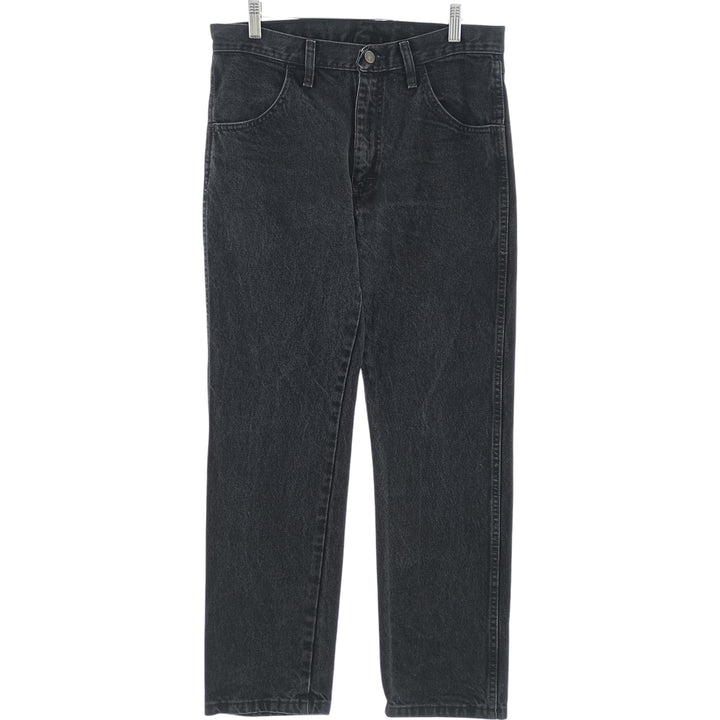 Rustler Black Denim Straight Denim Pants for Men, W32 equivalent cotton black type Vintage Second Hand