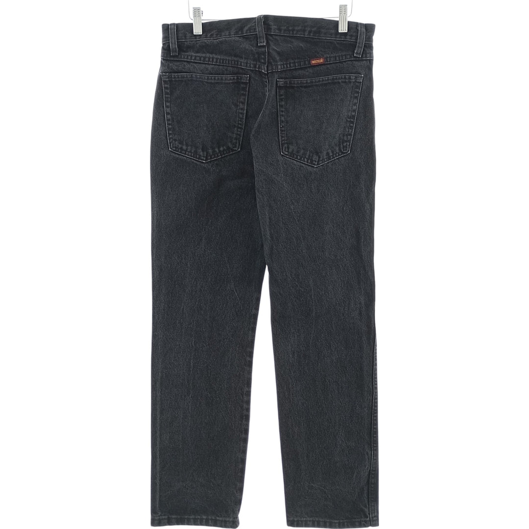 Rustler Black Denim Straight Denim Pants for Men, W32 equivalent cotton black type Vintage Second Hand