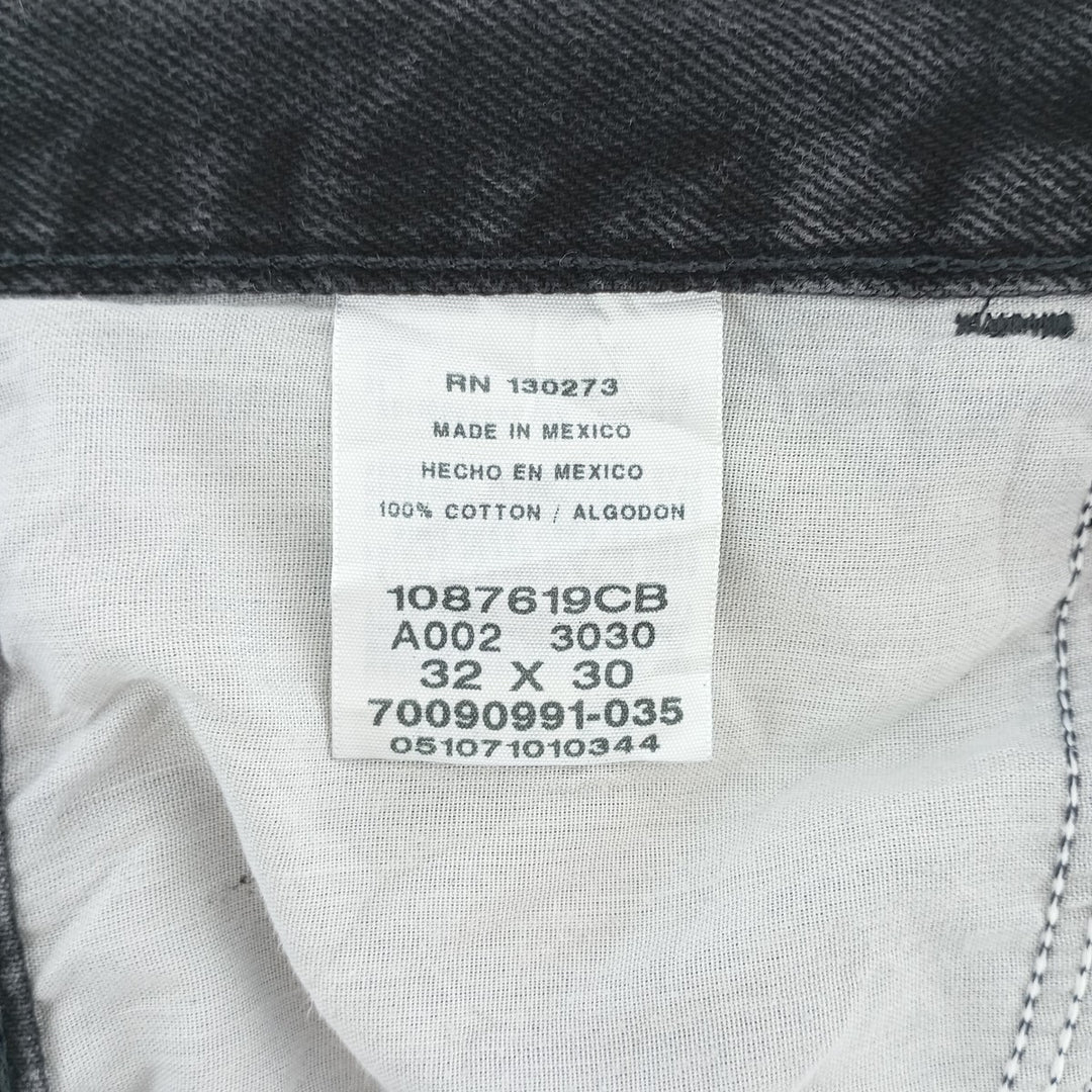 Rustler Black Denim Straight Denim Pants for Men, W32 equivalent cotton black type Vintage Second Hand