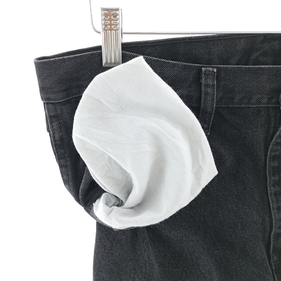 Rustler Black Denim Straight Denim Pants for Men, W32 equivalent cotton black type Vintage Second Hand