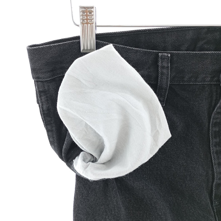 Rustler Black Denim Straight Denim Pants for Men, W32 equivalent cotton black type Vintage Second Hand
