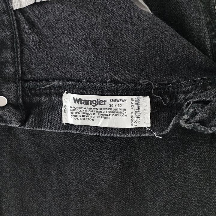 Vintage 1990s-2000'S Wrangler 13MWZ Black Denim Tapered Denim Pants, Men's Size W30 cotton black type Vintage Second Hand