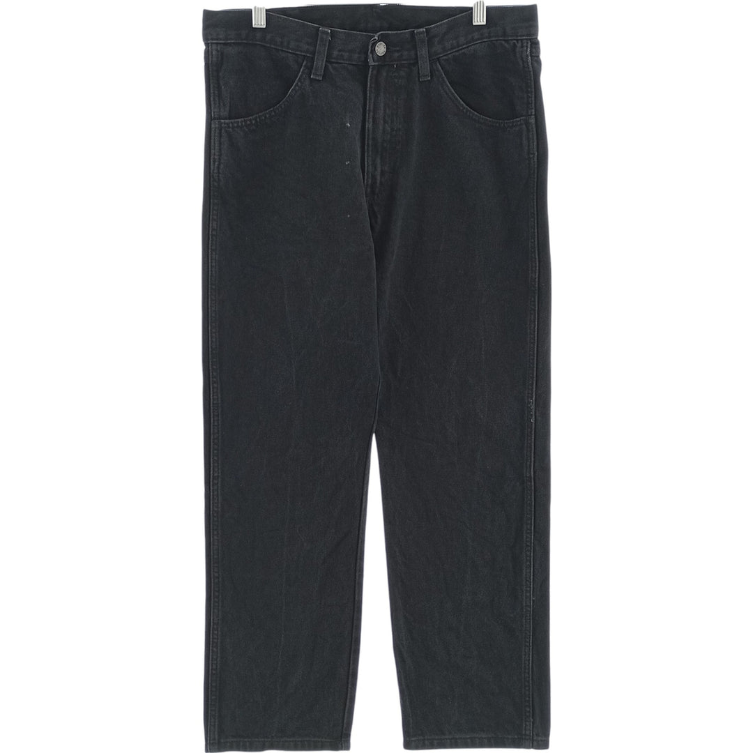 Rustler Black Denim Straight Denim Pants for Men, W34 equivalent cotton black type Vintage Second Hand