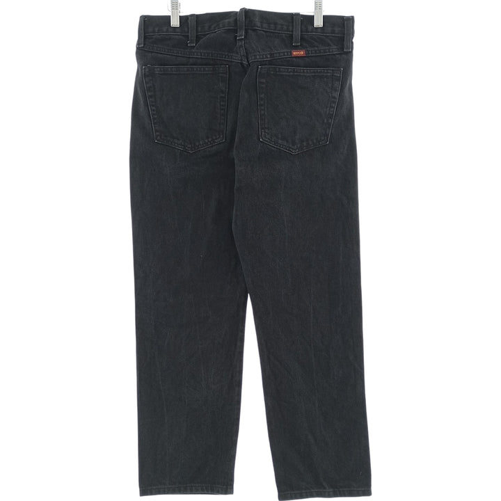 Rustler Black Denim Straight Denim Pants for Men, W34 equivalent cotton black type Vintage Second Hand