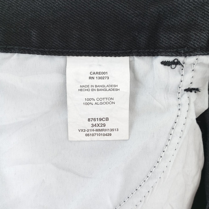Rustler Black Denim Straight Denim Pants for Men, W34 equivalent cotton black type Vintage Second Hand