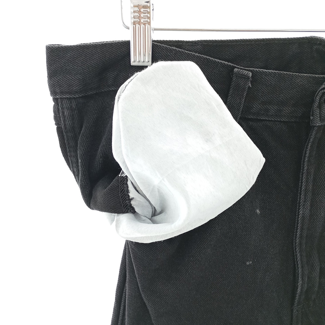 Rustler Black Denim Straight Denim Pants for Men, W34 equivalent cotton black type Vintage Second Hand
