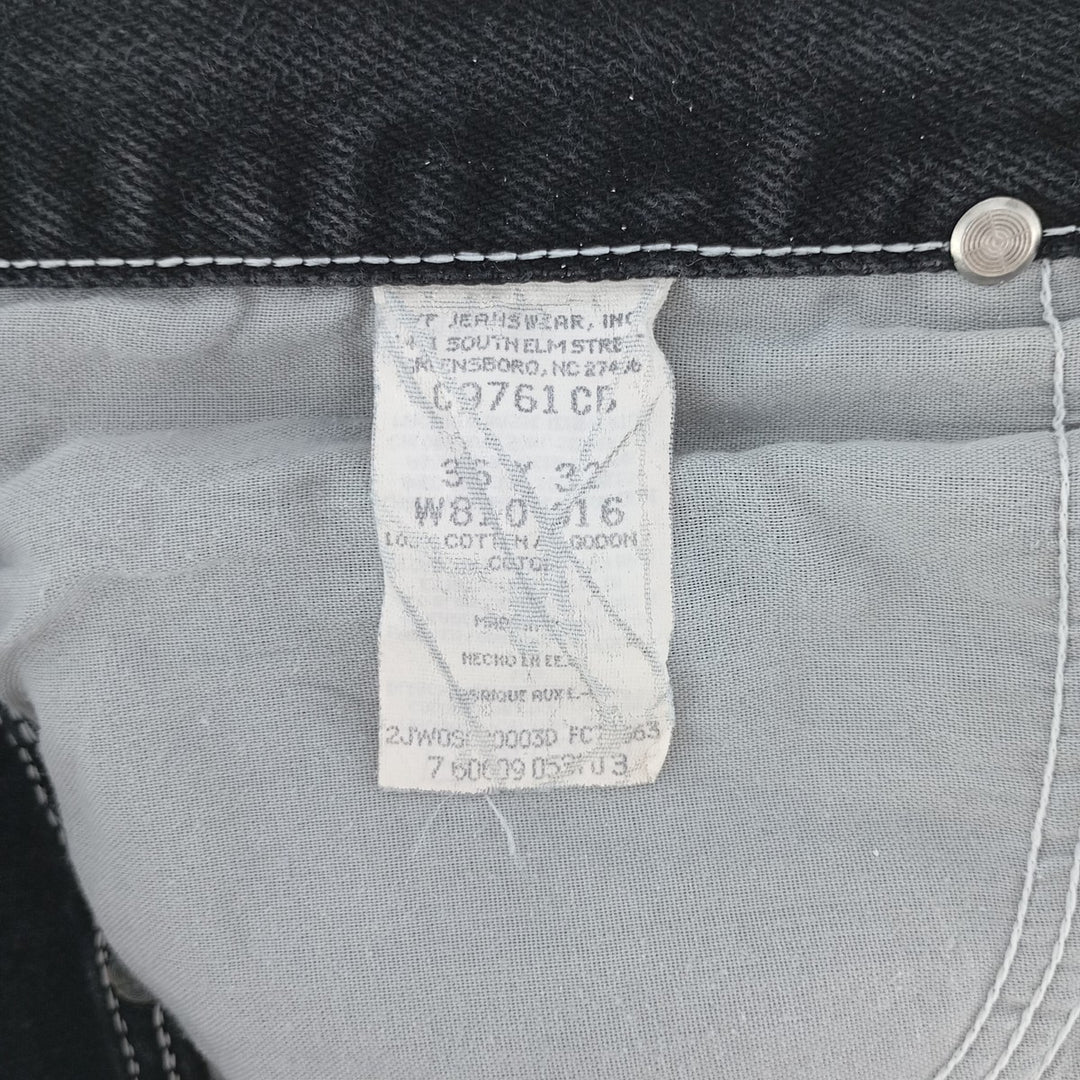 Wrangler Black Denim Straight Denim Pants for Men, W34 cotton black type Vintage Second Hand