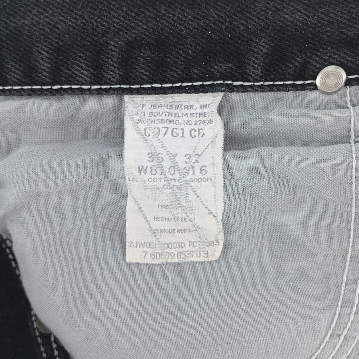 Wrangler Black Denim Straight Denim Pants for Men, W34 cotton black type Vintage Second Hand