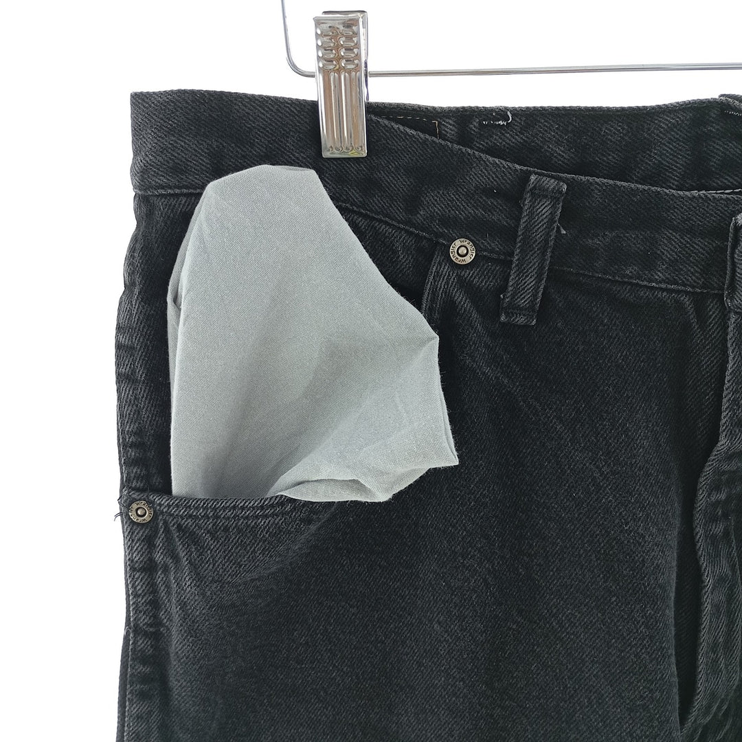 Wrangler Black Denim Straight Denim Pants for Men, W34 cotton black type Vintage Second Hand