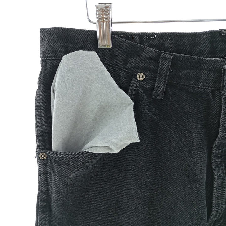 Wrangler Black Denim Straight Denim Pants for Men, W34 cotton black type Vintage Second Hand