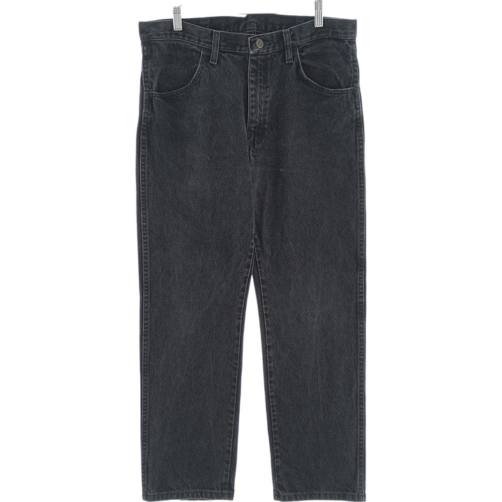 Rustler Black Denim Straight Denim Pants for Men, W35 equivalent cotton black type Vintage Second Hand