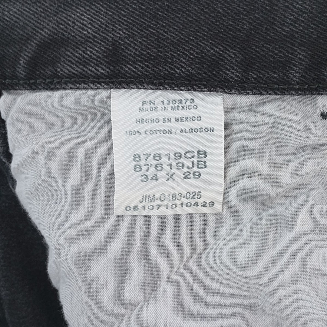Rustler Black Denim Straight Denim Pants for Men, W35 equivalent cotton black type Vintage Second Hand