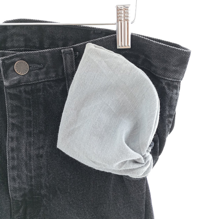 Rustler Black Denim Straight Denim Pants for Men, W35 equivalent cotton black type Vintage Second Hand