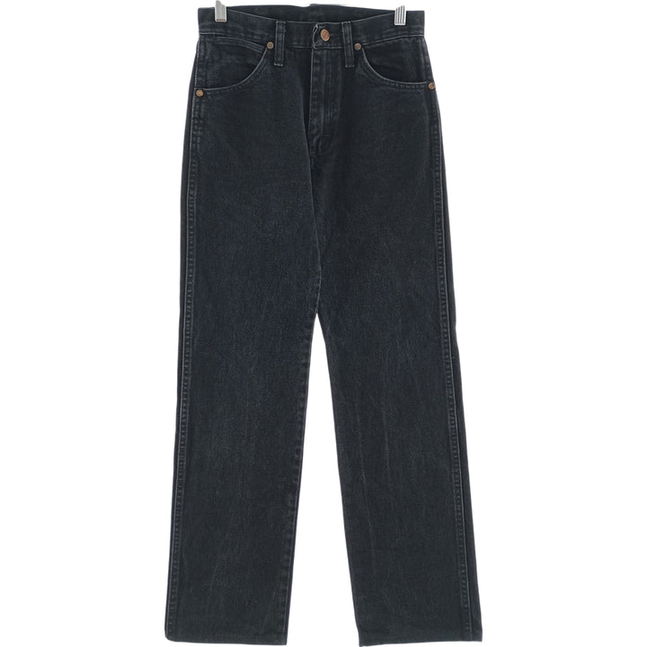 Vintage 90s-00'S Wrangler black denim straight-leg denim pants, women's size M (w26). cotton black type Vintage Second Hand