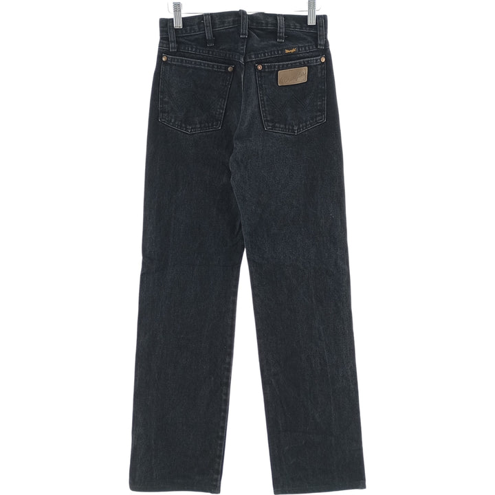 Vintage 90s-00'S Wrangler black denim straight-leg denim pants, women's size M (w26). cotton black type Vintage Second Hand