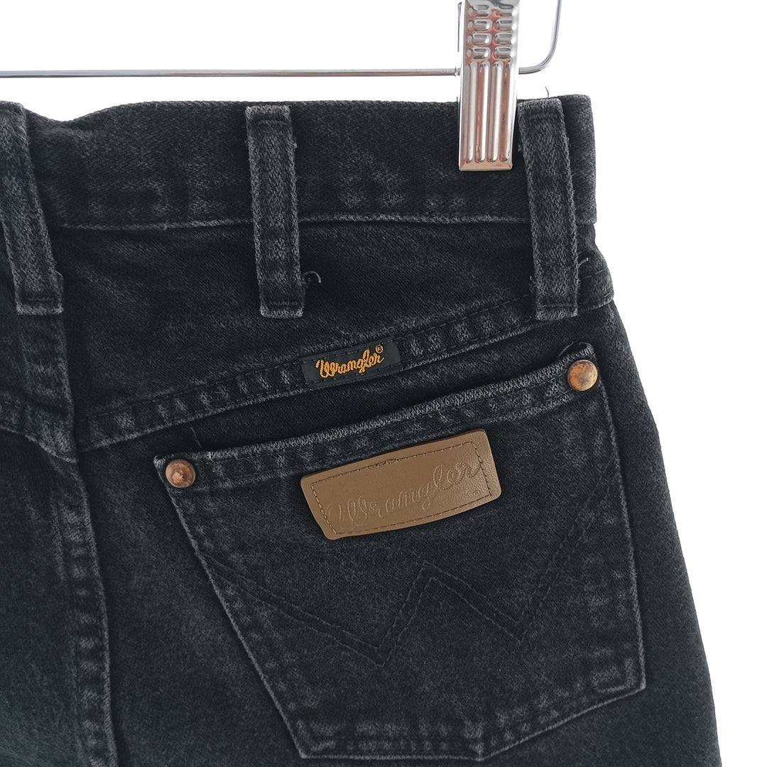 Vintage 90s-00'S Wrangler black denim straight-leg denim pants, women's size M (w26). cotton black type Vintage Second Hand