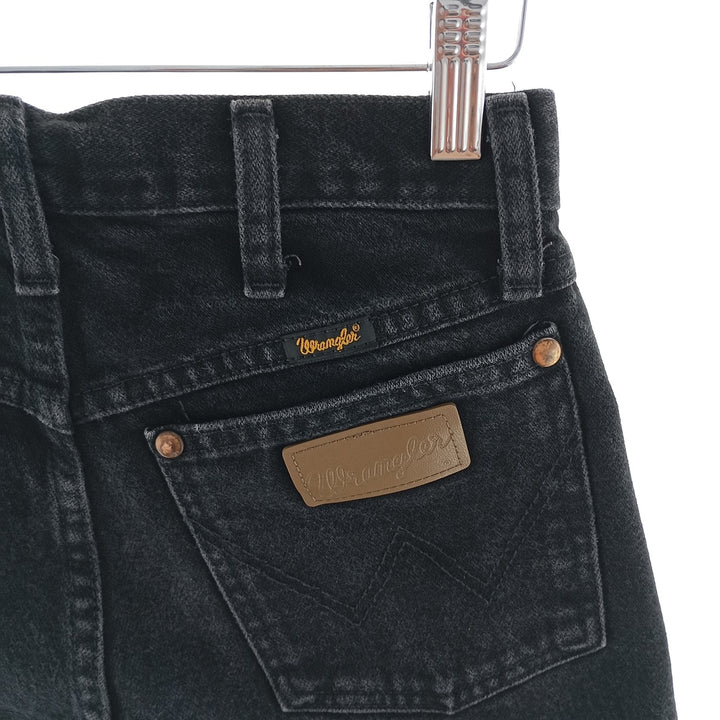 Vintage 90s-00'S Wrangler black denim straight-leg denim pants, women's size M (w26). cotton black type Vintage Second Hand