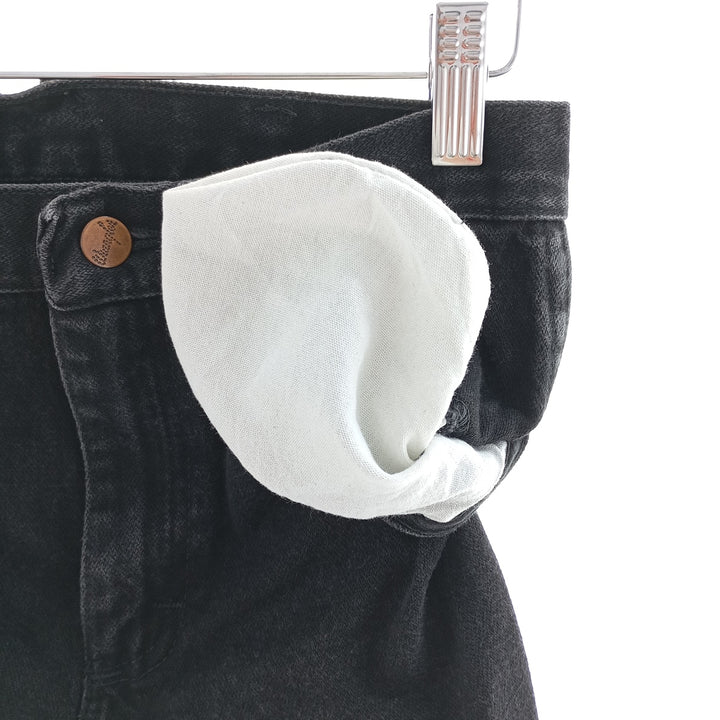 Vintage 90s-00'S Wrangler black denim straight-leg denim pants, women's size M (w26). cotton black type Vintage Second Hand