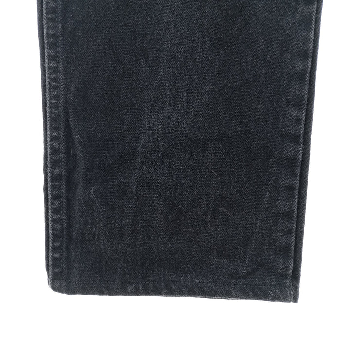 Vintage 90s-00'S Wrangler black denim straight-leg denim pants, women's size M (w26). cotton black type Vintage Second Hand