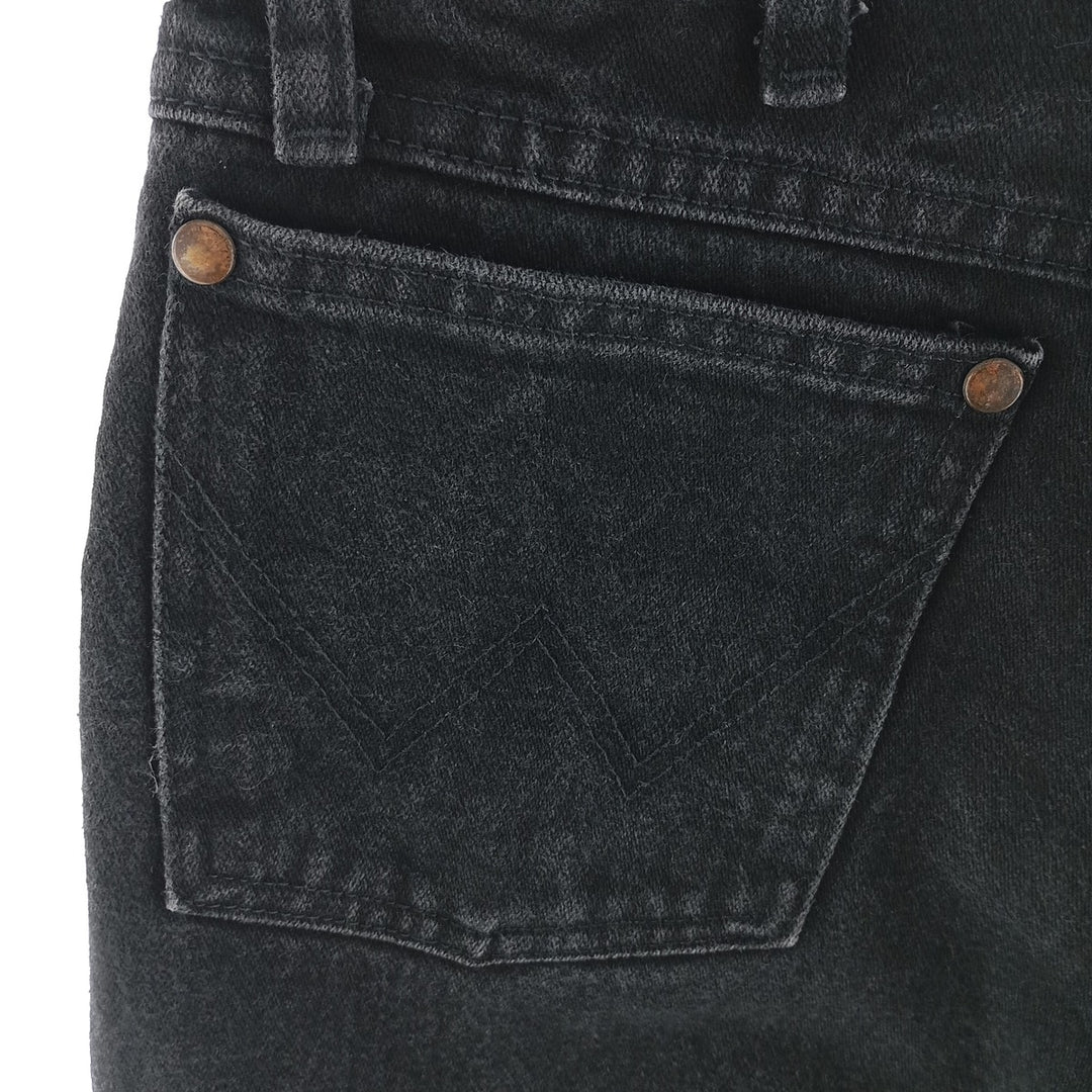 Vintage 90s-00'S Wrangler black denim straight-leg denim pants, women's size M (w26). cotton black type Vintage Second Hand