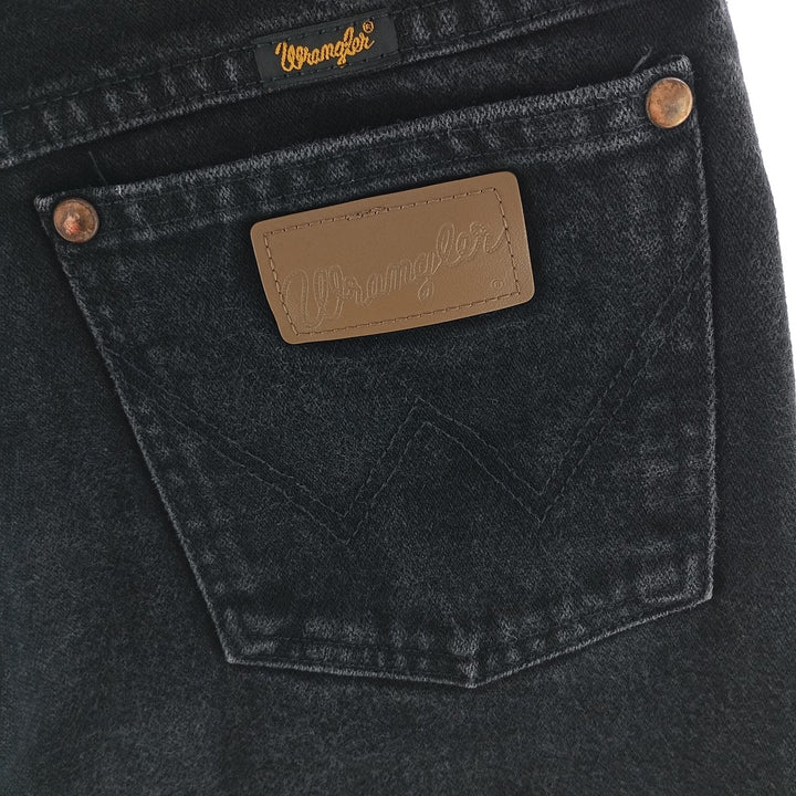 Vintage 90s-00'S Wrangler black denim straight-leg denim pants, women's size M (w26). cotton black type Vintage Second Hand