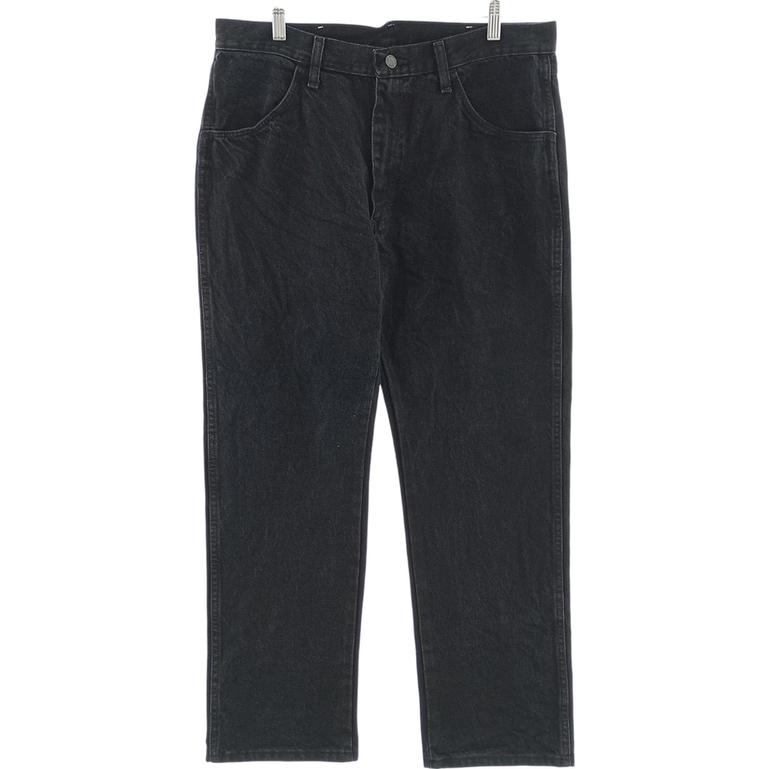 Rustler Black Denim Straight Denim Pants for Men, W34 equivalent cotton black type Vintage Second Hand