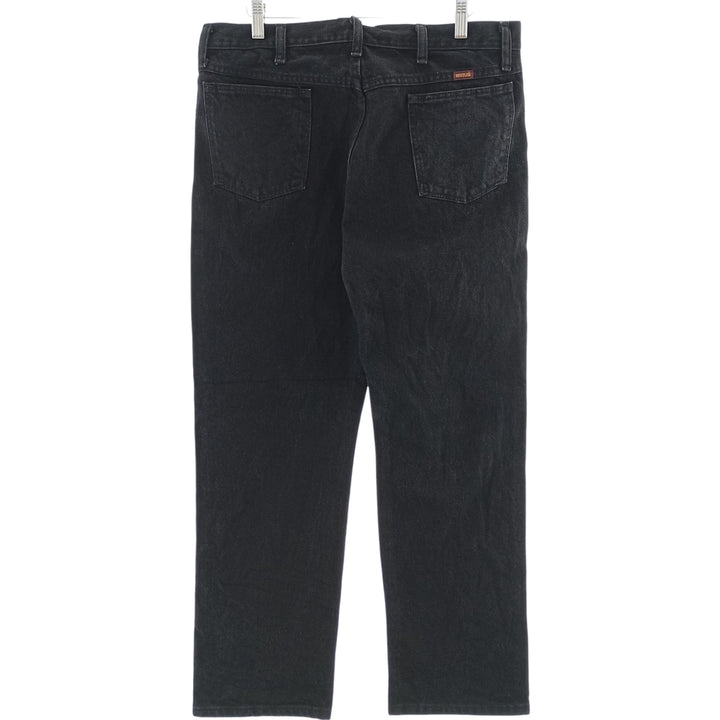 Rustler Black Denim Straight Denim Pants for Men, W34 equivalent cotton black type Vintage Second Hand