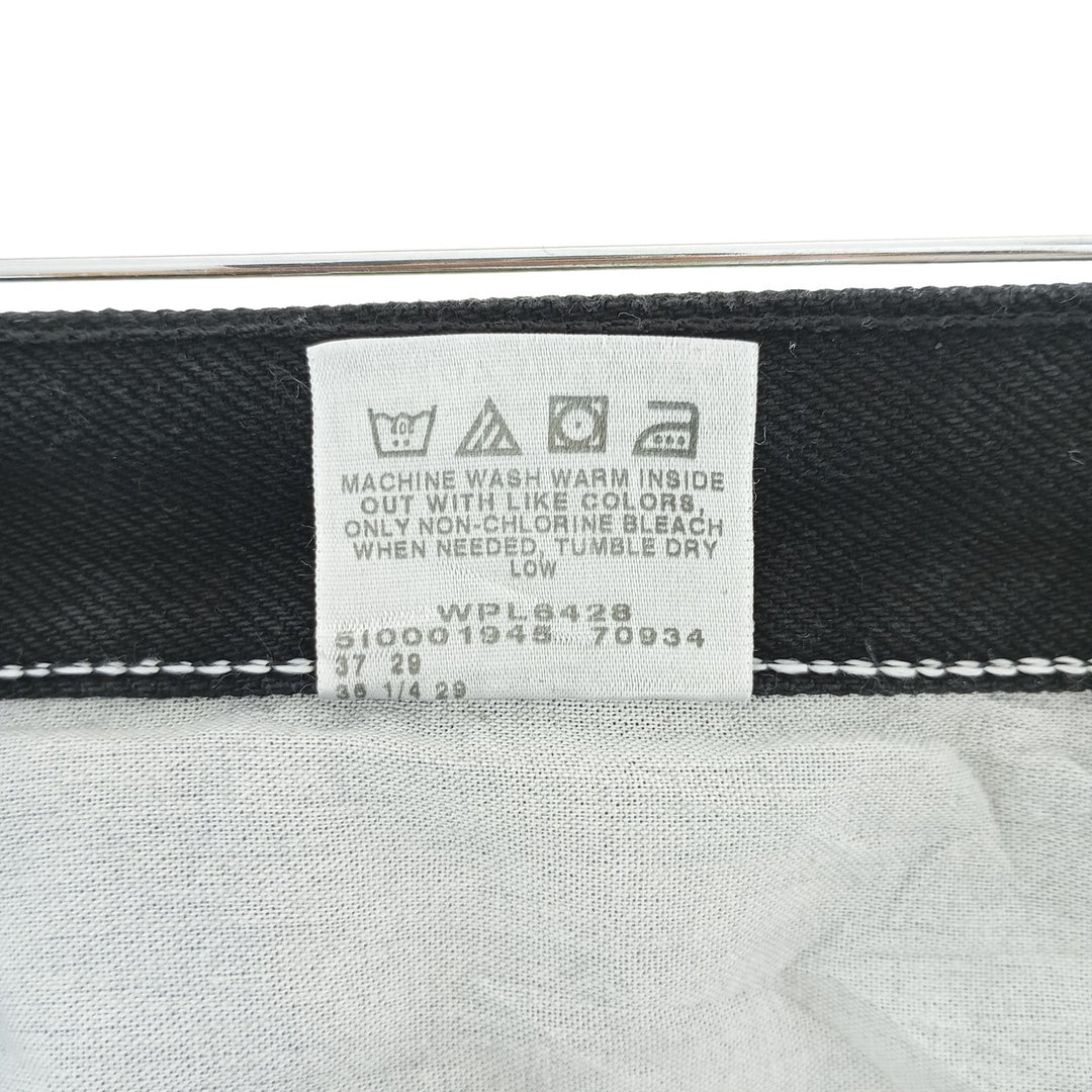 Rustler Black Denim Straight Denim Pants for Men, W34 equivalent cotton black type Vintage Second Hand