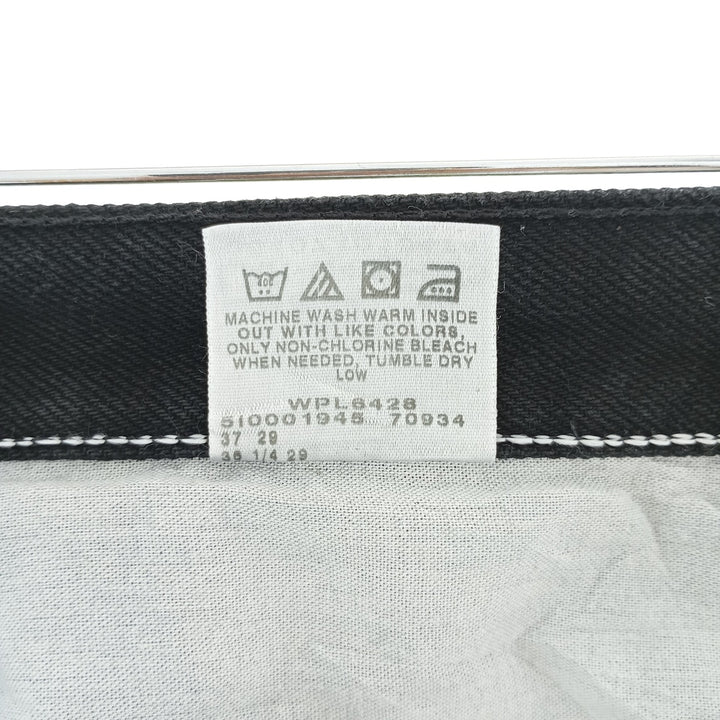 Rustler Black Denim Straight Denim Pants for Men, W34 equivalent cotton black type Vintage Second Hand