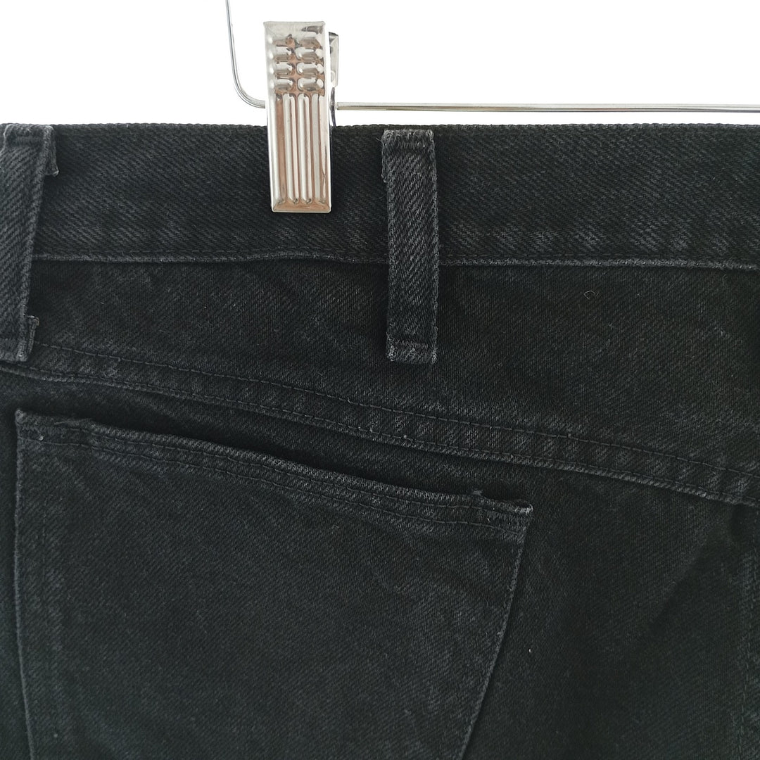 Rustler Black Denim Straight Denim Pants for Men, W34 equivalent cotton black type Vintage Second Hand
