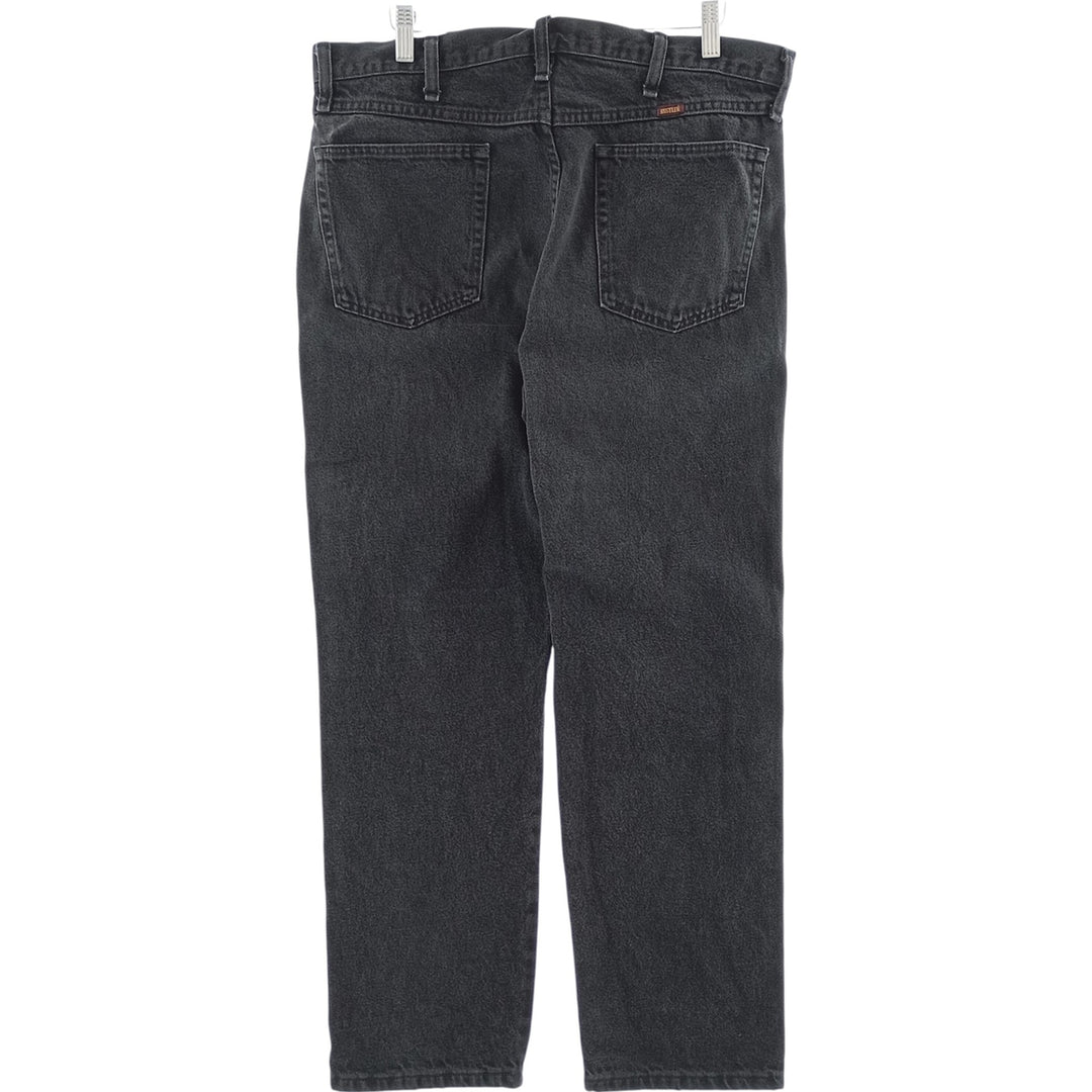 Rustler Black Denim Straight Denim Pants for Men, W36 cotton black type Vintage Second Hand