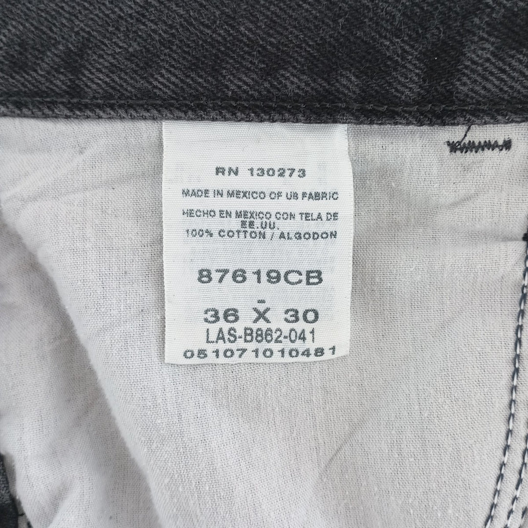 Rustler Black Denim Straight Denim Pants for Men, W36 cotton black type Vintage Second Hand