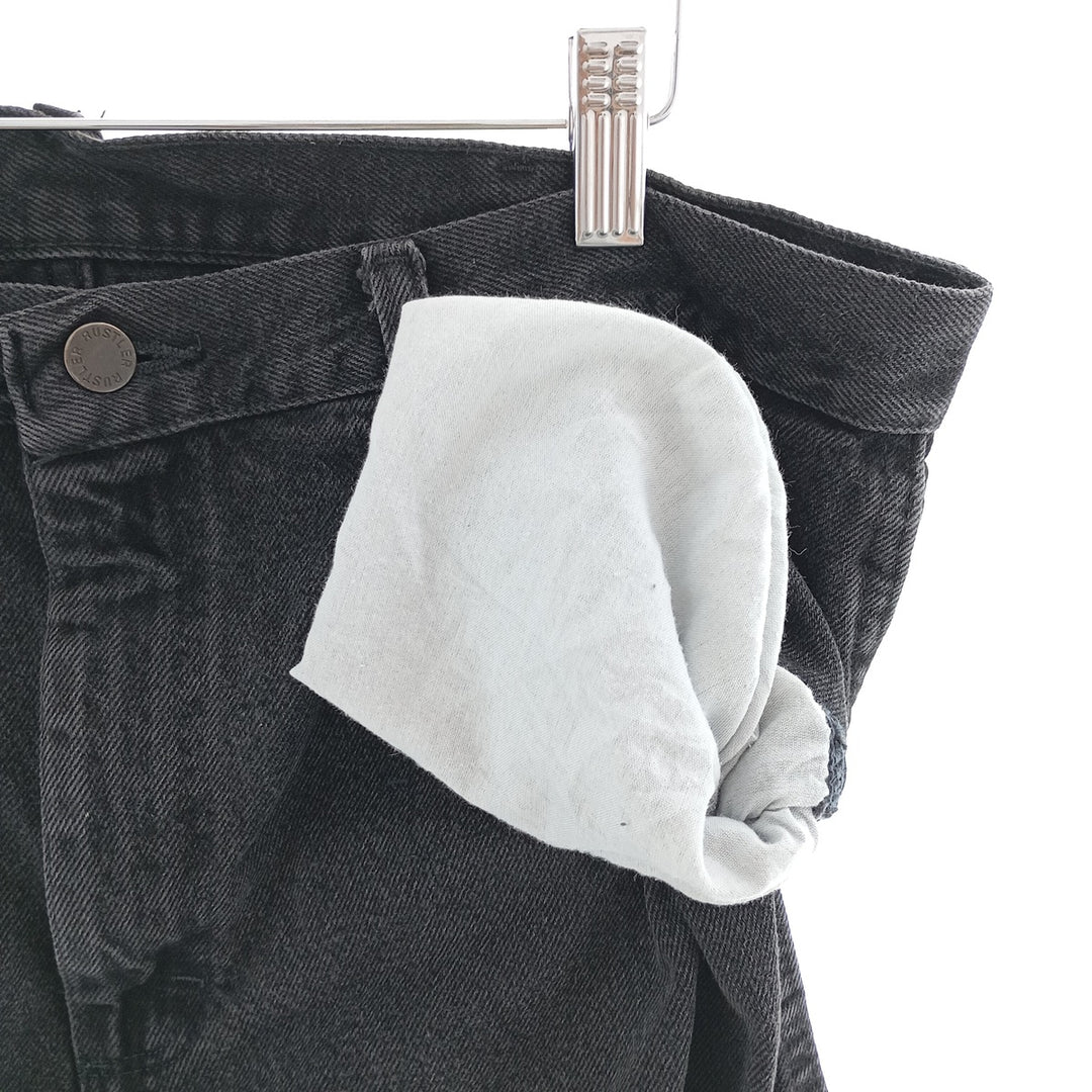 Rustler Black Denim Straight Denim Pants for Men, W36 cotton black type Vintage Second Hand