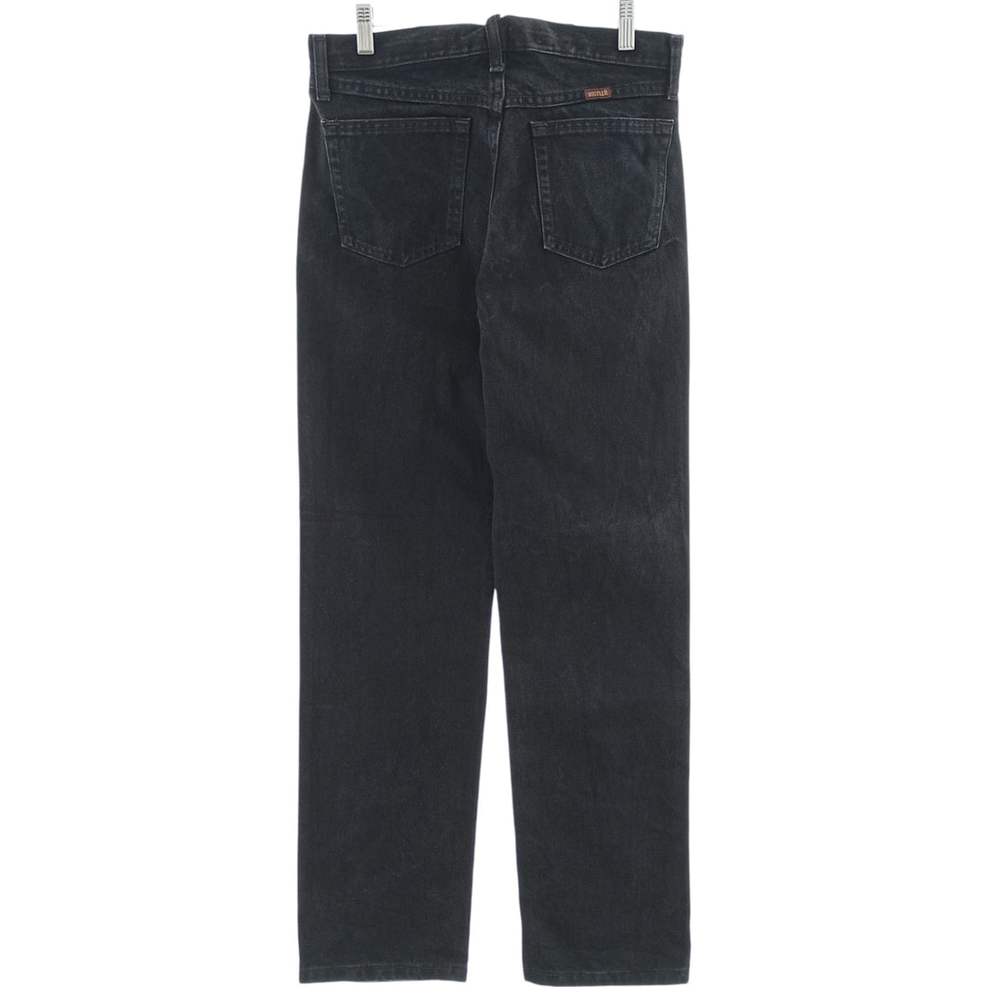 Rustler Black Denim Straight Denim Pants for Men, W31 equivalent cotton black type Vintage Second Hand
