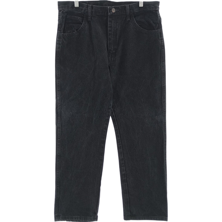 Rustler Black Denim Straight Denim Pants for Men, W35 equivalent cotton black type Vintage Second Hand