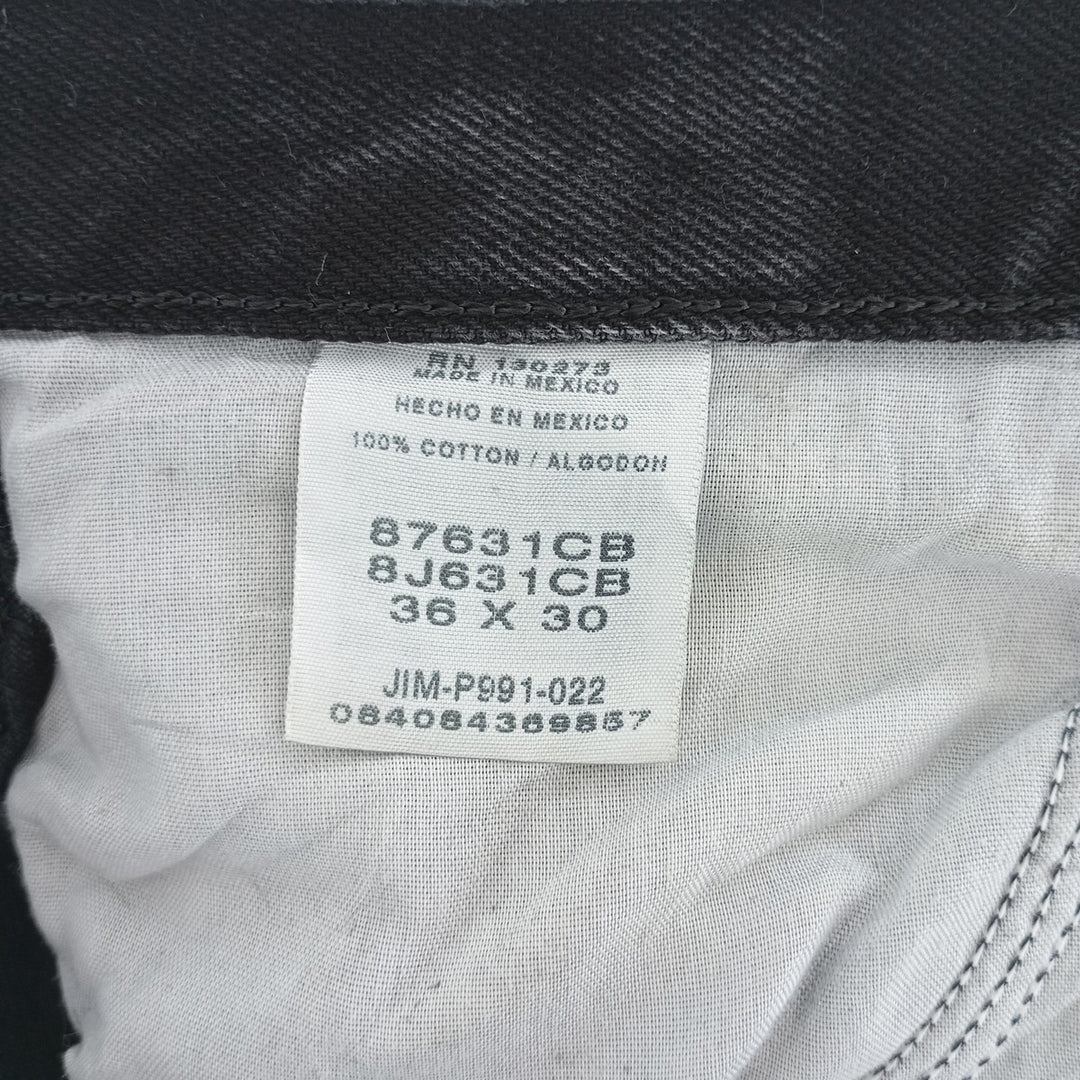 Rustler Black Denim Straight Denim Pants for Men, W35 equivalent cotton black type Vintage Second Hand