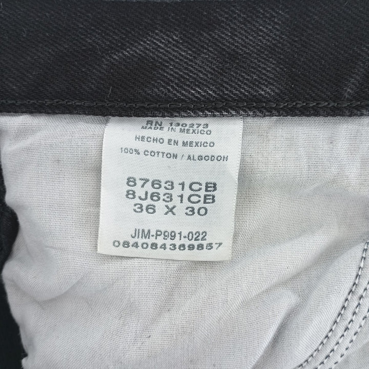 Rustler Black Denim Straight Denim Pants for Men, W35 equivalent cotton black type Vintage Second Hand
