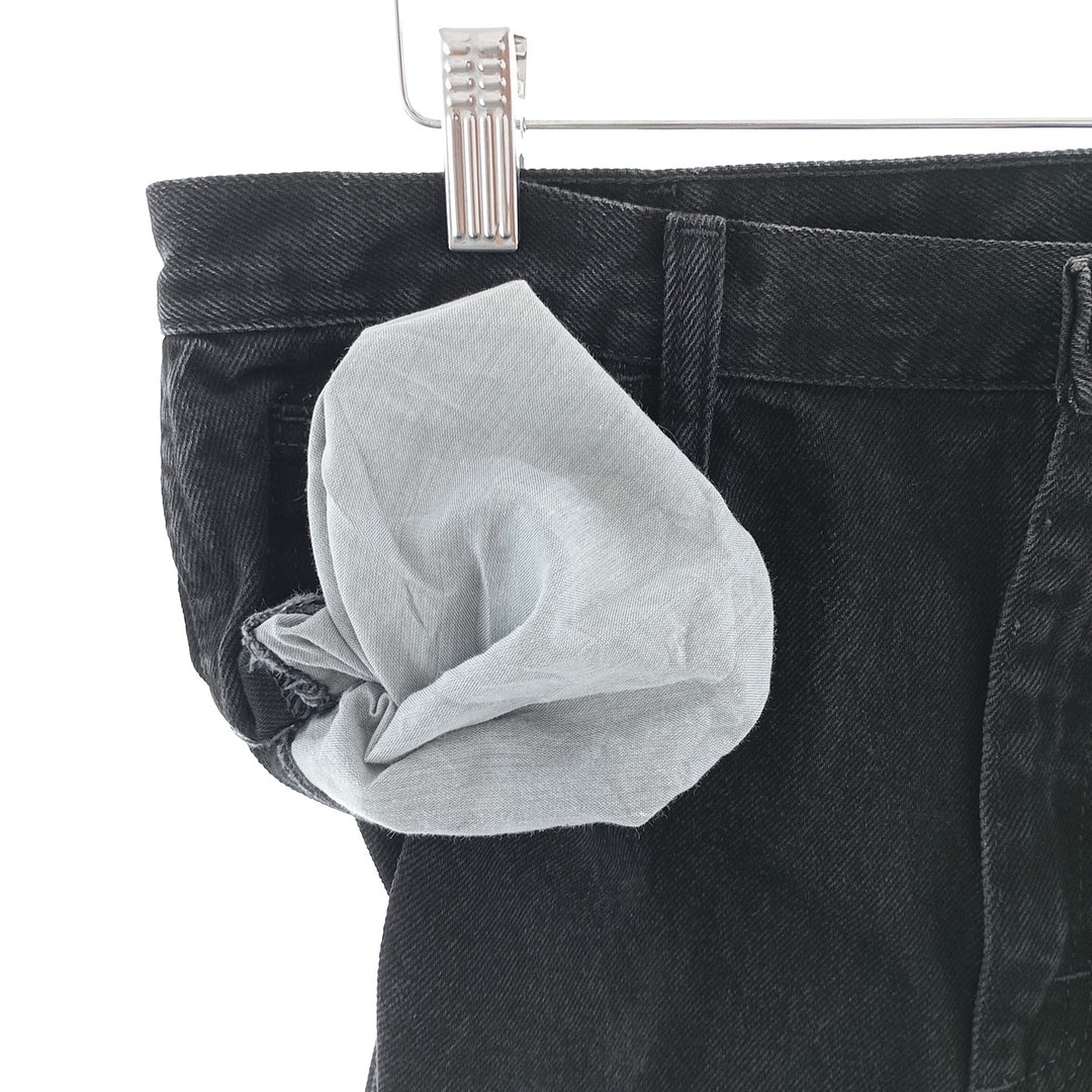 Rustler Black Denim Straight Denim Pants for Men, W35 equivalent cotton black type Vintage Second Hand