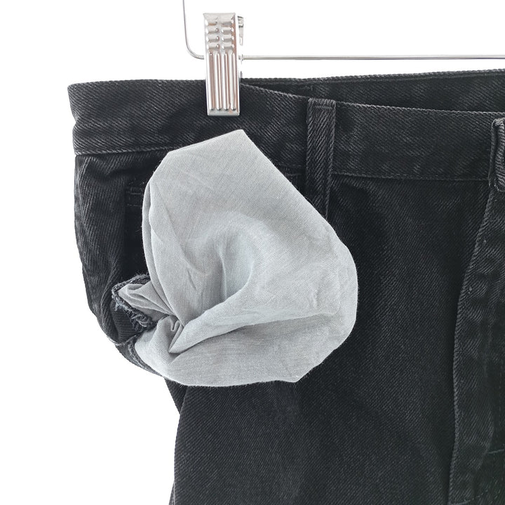 Rustler Black Denim Straight Denim Pants for Men, W35 equivalent cotton black type Vintage Second Hand