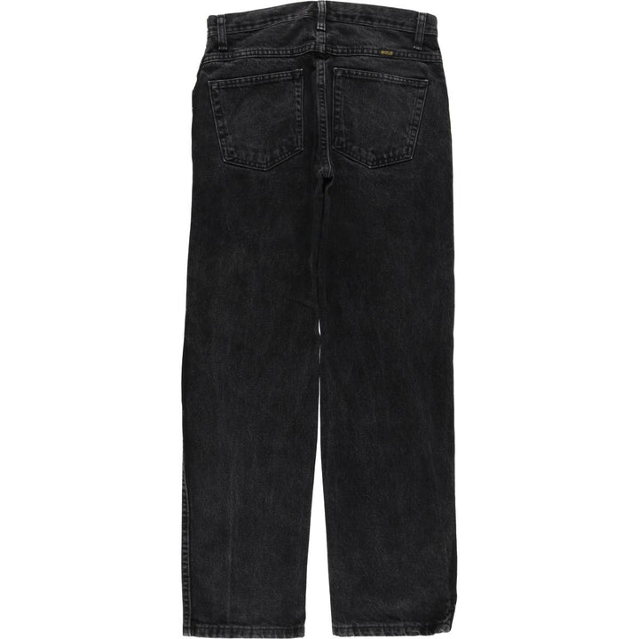 Rustler Black Denim Straight Denim Pants for Men, W30 equivalent cotton black type Vintage Second Hand