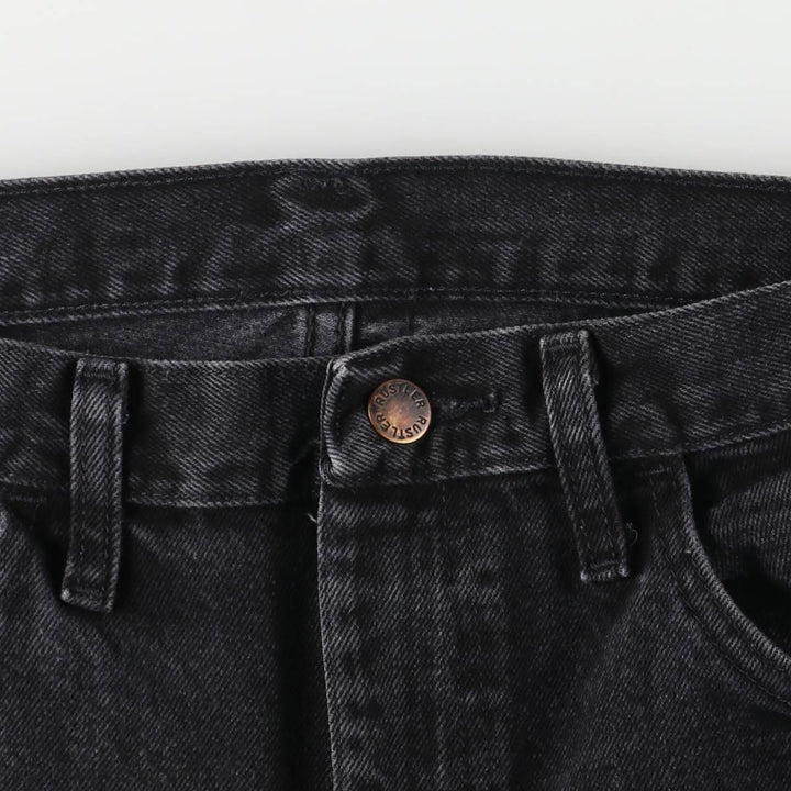 Rustler Black Denim Straight Denim Pants for Men, W30 equivalent cotton black type Vintage Second Hand