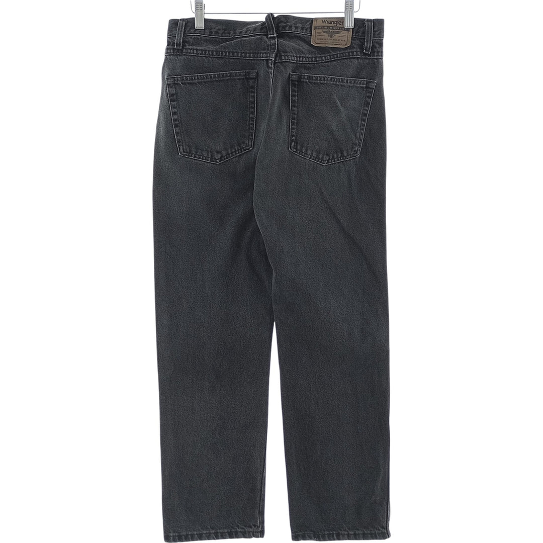 2000'S Wrangler Regular Fit Black Denim Straight Leg Denim Pants, Men's Size W32 cotton black type Vintage Second Hand