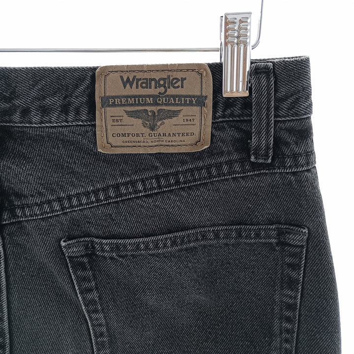 2000'S Wrangler Regular Fit Black Denim Straight Leg Denim Pants, Men's Size W32 cotton black type Vintage Second Hand