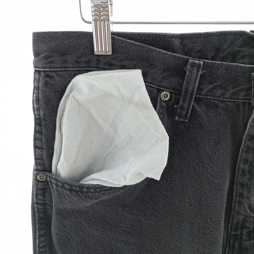 2000'S Wrangler Regular Fit Black Denim Straight Leg Denim Pants, Men's Size W32 cotton black type Vintage Second Hand