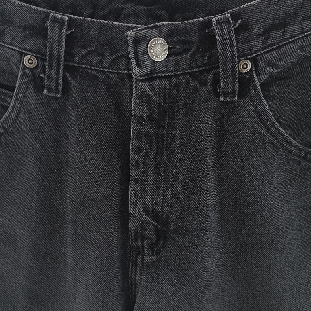 2000'S Wrangler Regular Fit Black Denim Straight Leg Denim Pants, Men's Size W32 cotton black type Vintage Second Hand
