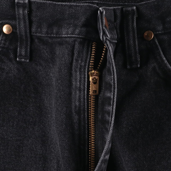 Vintage 90'S Wrangler 936WBK black denim tapered denim pants for men, size W30. cotton black type Vintage Second Hand